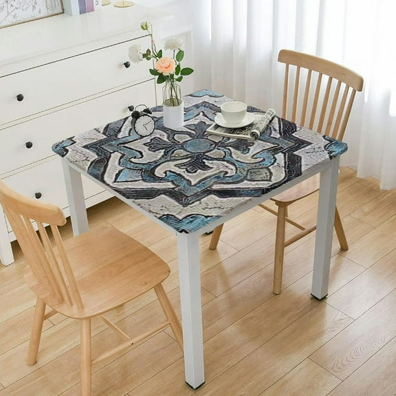 BANET Rectangle Tablecloth -Linen Farmhouse Geometric Patterned Tablecloth Waterproof Decorative Washable Fabric Table Cloth for Kitchen Dining Tablecloth, Grey white