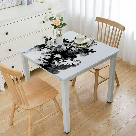 BANET Rectangular Cotton Linen World Map Washable Tablecloth Vintage Rectangle Dinner Picnic Table Cloth Home Decoration white