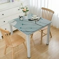 thumbnail image 1 of BANET Rectangular Vinyl Tablecloth Oil Cloth Square Peva Wipable Spill-Proof Heavy Duty Tablecloths Dining Teal Bird  white, 1 of 7