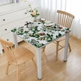 thumbnail image 1 of BANET Red Flower Print Polyester Square Tablecloth Decorative Table Cover Clothes for Square Tables Kitchen Dining Room White, 1 of 7