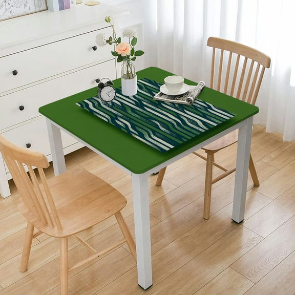 BANET Rind Tablecloths Green Fruit Melon Table Covers Grassland Stripe Decorations for Dining Camping White