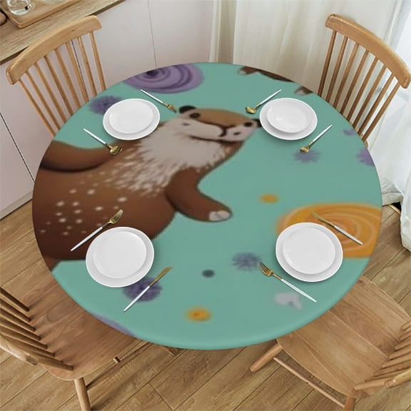 BANET Round Decorative Tablecloth, Table , Coffee Table Tablecloth 46"-50
