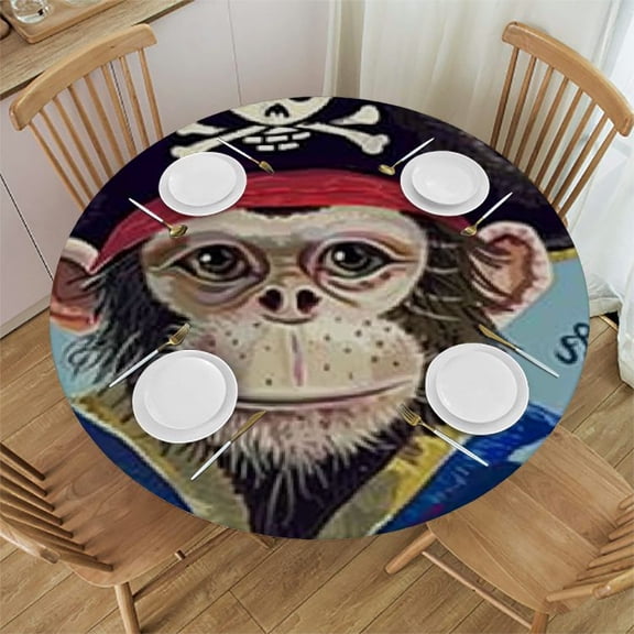 BANET Round Tablecloth Cute Hedgehog,Cartoon Hedgehog Leaves Flowers Washable Polyester Table Cloth Table Cover Decorations for Picnic,Kitchen,Holiday Party 31"-35