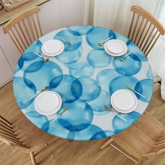 BANET Round Tablecloth Watercolor Table Cloths Waterproof Table Cover for Dining Holiday Banquet 31"-35