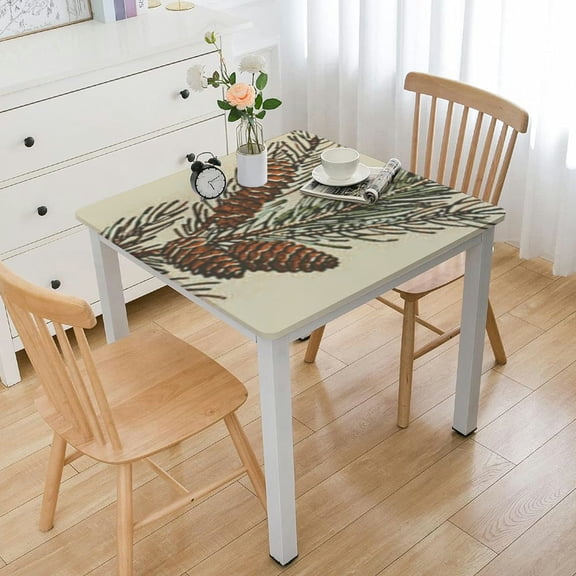 BANET Rustic Cabin Bear Tablecloth Square - Vintage Lodge Bear Table Cloth Farmhouse Country Style Wildlife Animal Table Cover for Kitchen Camping Banquet Dining 46*46