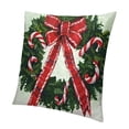 thumbnail image 1 of BANET  Rustic Farmhouse Style Noel Merry Christmas Trees Red Vintage Truck Winter Holiday Sign Super Soft Home Decorative Throw Pillow Case Cushion Cover Be Joyful with Words  24x24in, 1 of 5