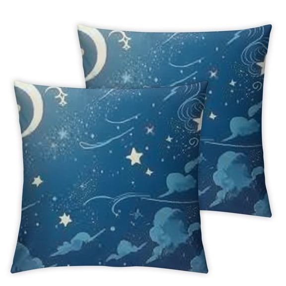 BANET Satin Pillowcase Pillowcase for Hair and Skin,Soft Printed Pillow Cases Queen Size Set of 2 Pillow Case with Envelope Closure Similar to Pillow Cases 18x18in