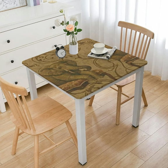 BANET Scalloped Tablecloth, Wrinkle and Stain Resistant and Tablecloth, Square 40*40