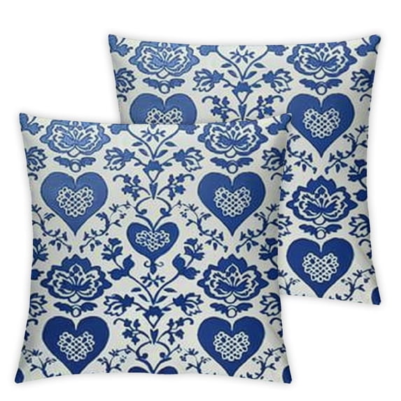 BANET Scandinavian Folk Art Throw Pillow Covers Retro Nordic Ornament Square Pillowcases Cushion Cover for Room Sofa Chair Bed Home Decor Set of 2 12x12in