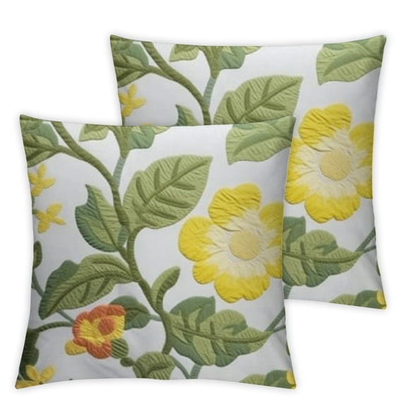 BANET Set of 2 Decorative Throw Pillow Covers Couch Square Pillowcases for Bedroom Sofa Farmhouse Decor 12x12in