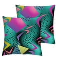 thumbnail image 1 of BANET Set of 2 Pillow Covers,Retro Memphis al Throw Pillow Covers for Kids Child, Old ed Cushion Covers Bedroom Decor 12x12in, 1 of 7