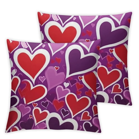 BANET Set of 2 Red – Soft Breathable Pillowcase Covers – Machine Washable – Decoration Pillows for Sleeping 12x12in