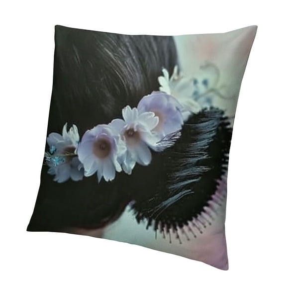 BANET Short Plush Decorative Throw Pillow Cover Cushion Case for Home Sofa Square 18x18in