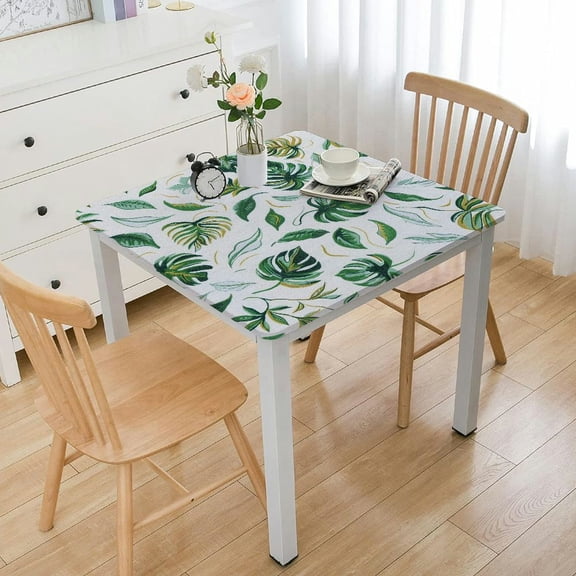 BANET Spring Summer Palm Leaves Rectangle Tablecloth , Tropical Plants Decorative Table Cloth Dining Table Cover, Hawaii Botanical Picnic Decoration 36*36