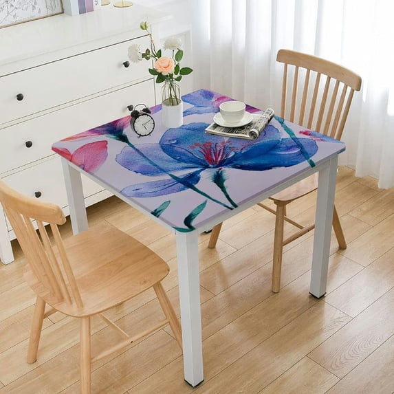 BANET Spring Summer Wild Table Cloth Stain Resistant Table Covers for Kitchen Picnic Party white