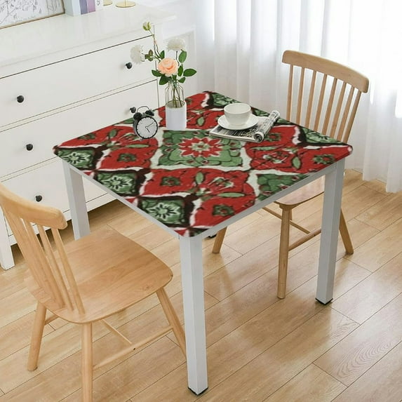 BANET Square Abstract Floral Table Cloths Waterproof Table Cover for Dining Holiday Banquet 36*36