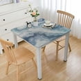 BANET Square Fitted Table Cover with Elastic Edges, Background Marbling ...