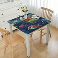 thumbnail image 1 of BANET Square Fitted Table Cover for Kids, Cartoon Animal Elastic Edge Decor , Waterproof Oil &amp; Wrinkle Proof Polyester s for Indoor Outdoor Picnic Party, Fits Square Table White, 1 of 7