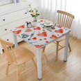 thumbnail image 1 of BANET Square Fitted Tablecloth Romantic Love Heart Table Cover with Elastic Edge White Table Cloth Card Table Topper for Home Kitchen Dining white, 1 of 7