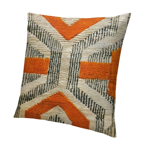 BANET Square Pillow Geometric Stripes Cut Cushion Case Throw Pillow Cover Decorative Pillow for Couch Sofa Living Room Bedroom Car White