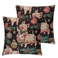 thumbnail image 1 of BANET Square Pillow s Cushion s, Cute Christmas s Gift of 2 Pillowcases Home Decorative for Sofa , No Insert 24x24in, 1 of 7