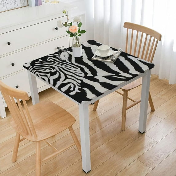 BANET Square , Polyester Table Cloth for Parties Decorative Oil-Proof Table Covers for Kitchen Dinning Indoor Room white