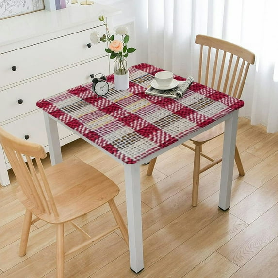 BANET Square/RectangleTablecloth Cotton Linen Plaid Tablecloth Table Cover Kitchen Dinning Tabletop Decoration White