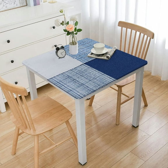 BANET  Square Tablecloth,Waterproof Oil-Proof Checkered Table Cloths, Table Covers for Dining, Camping, Picnic, Outdoor , Blue Checkered
