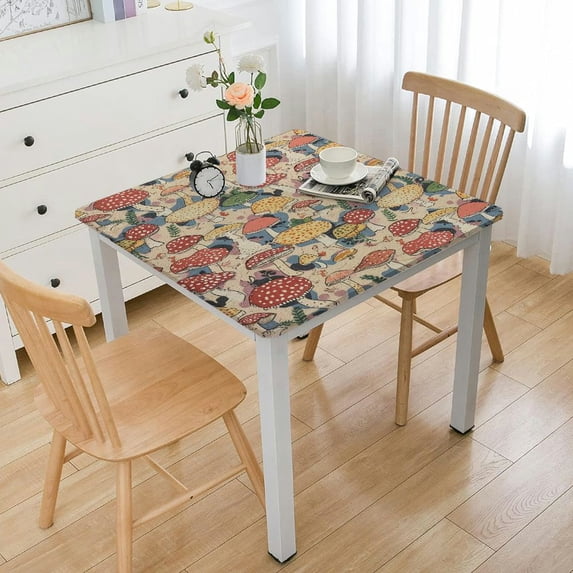 BANET Square ,Stain Wrinkle Resistant Washable Print,for Kitchen Events Party Decor white