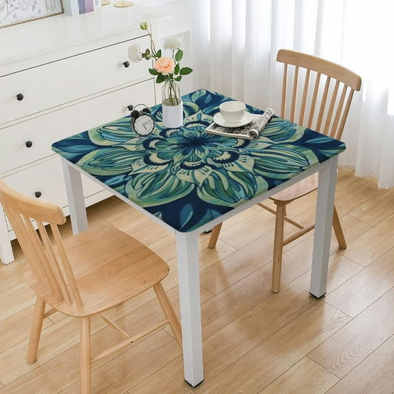BANET Square Table Cloth Cover Decorations Fabric Square Tablecloth for Home Dining Room Kitchen Decor white