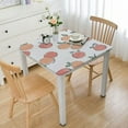 thumbnail image 1 of BANET Square Table Cloth Square Cover, Waterproof Wipeable PVC Oilcloth Spillproof Tablecloth, Summer Small Square Camping Tablecloth for Table, Pink Peach white, 1 of 7