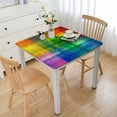 thumbnail image 1 of BANET Square , Table Covers Colorful Plaid Design Table Cloth for Dining Rooms Kitchen Birthday Parties Wedding Outdoor Events 46*46, 1 of 8