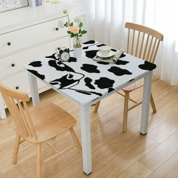 BANET Square Tablecloth Black and White Table Cover Washable Tablecloths for Kitchen Dining Party Home Decor white