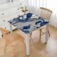 thumbnail image 1 of BANET  Square Tablecloth Blue Floral Tablecloth, Modern Floral Square Tablecloth, Blue Floral Tablecloth, Indoor/Outdoor Waterproof Wrinkle Free Durable Blue Tablecloth for Square Tables white, 1 of 7