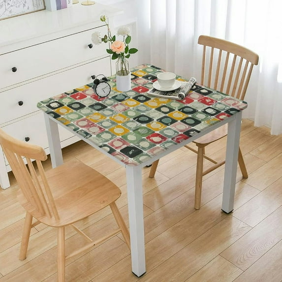 BANET Square Tablecloth Cute Table Cloths Waterproof Table Cover for Dining Holiday Banquet 46*46