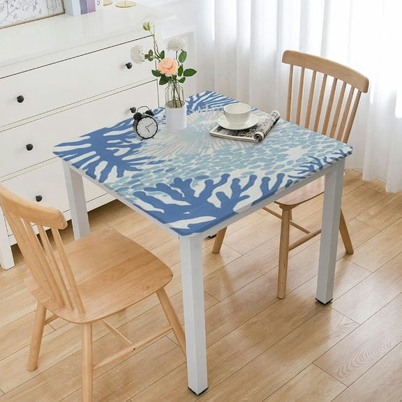 BANET Square Tablecloth Printed Table Cloth Summer Beach Theme Washable Polyester Table Cover for Kitchen Dining Room Party Indoor Outdoor Home Decor 40*40