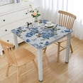 thumbnail image 1 of BANET Square Tablecloth Ruitic Table Cloth Waterproof Fabric Blue White Flower Tablecloths Decorative for Wedding white, 1 of 7