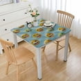 thumbnail image 1 of BANET Square Tablecloth, Simple Modern with Happy Surprised and Love Expressions Print, Circle Table Cloth Cover for Dining Room Kitchen Decoration White, 1 of 7