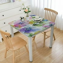 BANET Square Tablecloth  Spring Table Cloth Small Floral Cloth Tablecloths Indoor Washable Wrinkle Free Stain Resistant Waterproof Fabric Table Cover for Square Tables Kitchen Dining Room