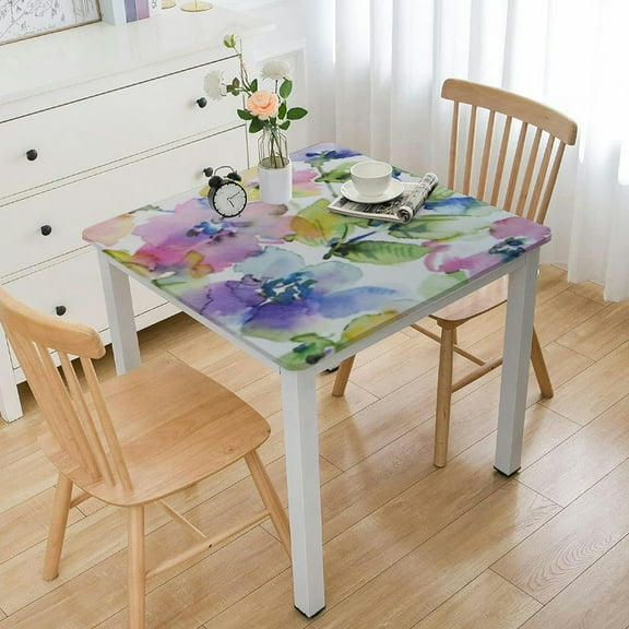 BANET Square Tablecloth  Spring Table Cloth Small Floral Cloth Tablecloths Indoor Washable Wrinkle Free Stain Resistant Waterproof Fabric Table Cover for Square Tables Kitchen Dining Room