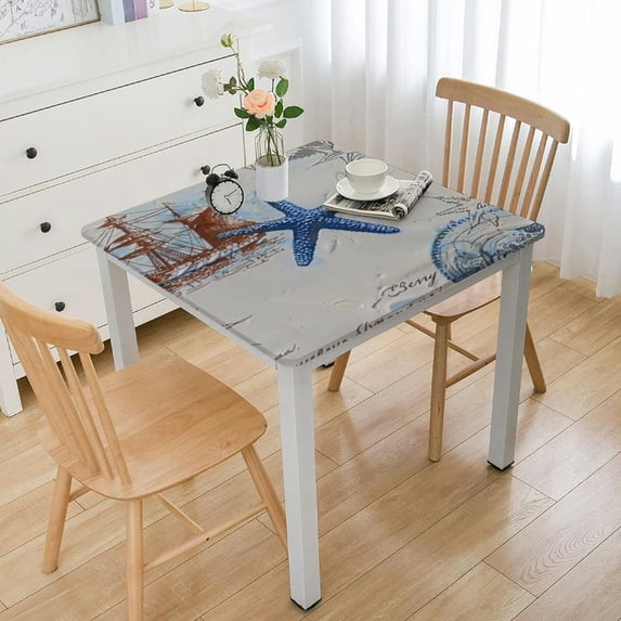 BANET Square Tablecloth Tablecloths, Polyester Table Cloth Table Cover for Dining/Party white