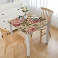thumbnail image 1 of BANET Square Tablecloth,Vintage Flower Decorative Square Linen Table Cloth,Printed Pattern Washable Table Cloth Dinner Kitchen Home Decor - Multi Colors &amp; Sizes white, 1 of 7