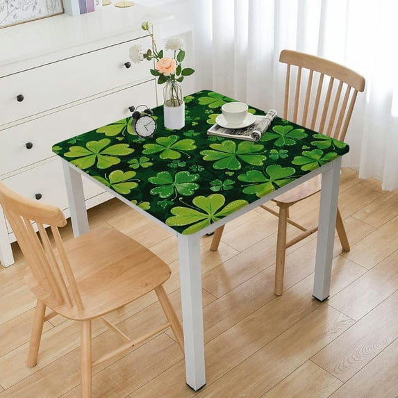 BANET Square Tablecloth, Water Resistant Polyester Table Cloth Decorative Table Cover for Kitchen, Dining Desk,Party,Holiday White