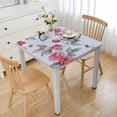 thumbnail image 1 of BANET Square Tablecloth with Backing Square Table Cloth Cover Wipeable Spillproof Waterproof Oilcloth Lace Floral Tablecloths white, 1 of 7