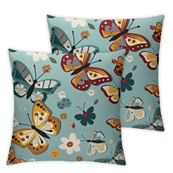 BANET Square Throw Pillow Sham Pillow Case with Zipper of 2 18x18in