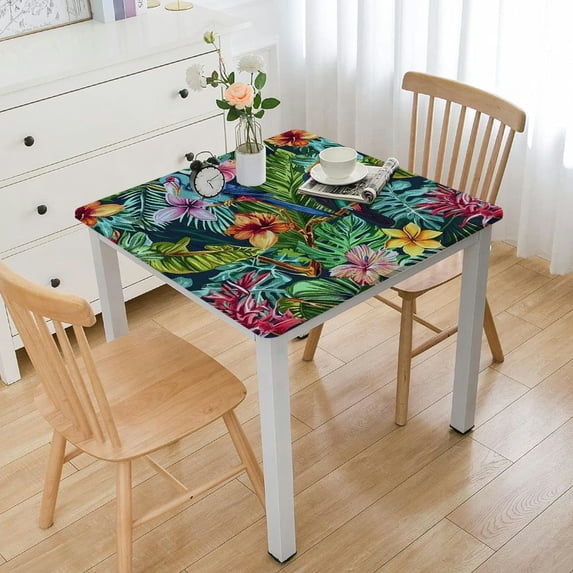 BANET Square Washable Polyester Fabric Dust-Proof Wrinkle Resistant Table Cloth for Banquet Decoration white