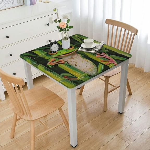 BANET Square Washable Polyester Fabric Dust-Proof Wrinkle Resistant Table Cloth for Restaurant Banquet Decoration white