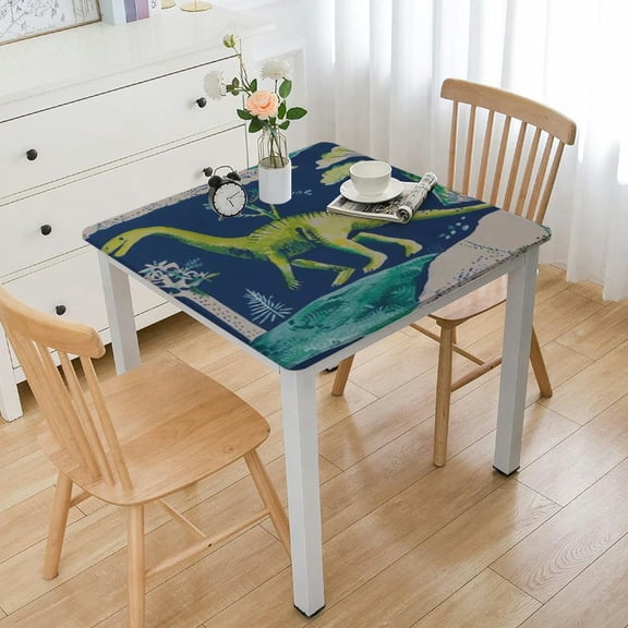 BANET Square Wipeable Table Cloth Cover Table Pad Cover for Dining Room Fitted Table white