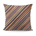 thumbnail image 1 of BANET  Striped Throw Pillow Cushion Case, Abstract Simplistic Style Diagonal Vertical and Horizontal Lines, Modern Accent Double-Sided Digital Printing 22x22in, 1 of 5