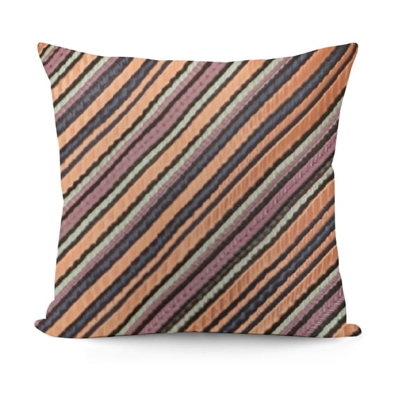 BANET Striped Throw Pillow Cushion Case, Abstract Simplistic Style Diagonal Vertical and Horizontal Lines, Modern Accent Double-Sided Digital Printing 22x22in